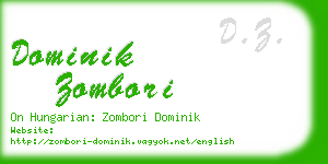 dominik zombori business card